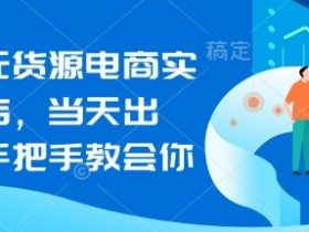 闲鱼无货源电商实操：手把手教你当天出单，轻松起店赚钱-54创业网