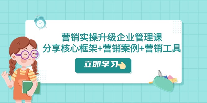 营销实操升级：企业管理课核心框架+营销案例+工具包（含课程文档）-54创业网
