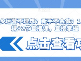 拼多多运营差？新手必学15节课+2直播，快速提升销量技巧-54创业网
