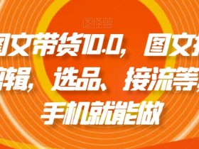 抖音图文带货10.0：手机轻松搞定选品剪辑拉流，新手必学赚钱攻略-54创业网