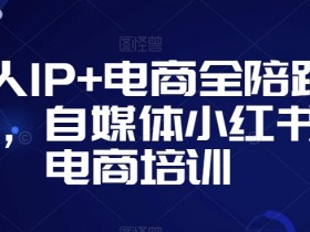 个人IP打造+电商陪跑营：小红书自媒体电商变现实战培训-54创业网