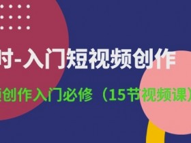 3小时学会短视频创作：15节必修课快速入门短视频制作-54创业网