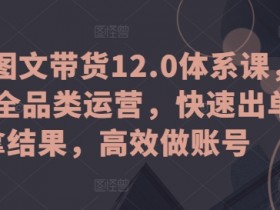 抖音图文带货12.0：全品类运营速成课，7天快速出单爆单实战攻略-54创业网