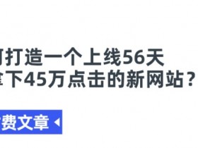 如何快速打造新网站：56天45万点击的SEO实战秘诀-54创业网