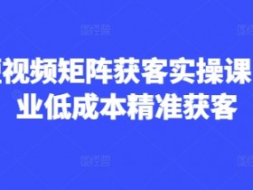 AI短视频矩阵获客课：企业低成本精准引流实战技巧-54创业网