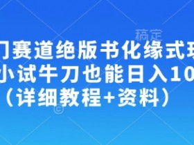绝版书赚钱秘籍：冷门赛道日入100+教程（附资料）-54创业网