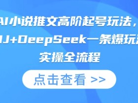 AI小说推文爆款起号：MJ+DeepSeek高阶玩法全流程实操-54创业网