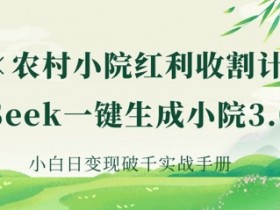 AI农村小院赚钱秘籍：DeepSeek一键生成爆款方案，新手日入千元实操指南-54创业网