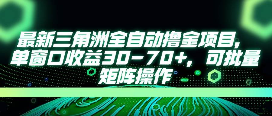 三角洲全自动撸金项目：单窗口收益30-70+，批量矩阵轻松操作-54创业网