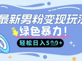 男粉自动变现：走女人赛道挣男人钱，小白轻松日入500元-54创业网
