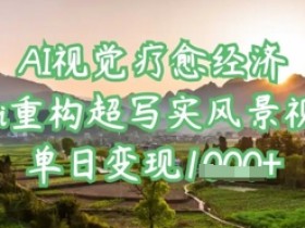 AI视觉疗愈视频：AI生成超写实风景，单日变现多张-54创业网