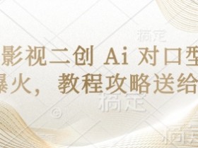 AI对口型教程：经典影视二创爆火玩法，手把手教你玩转-54创业网