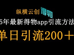 2025得物APP创业粉引流技巧：日加200+精准客户实战攻略-54创业网
