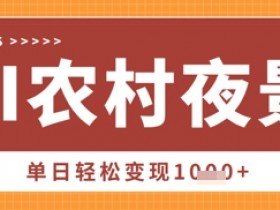 农村夜景视频拍摄秘诀：单条20W+点赞，日赚数张的变现技巧-54创业网