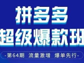 拼多多超级爆款班64期线下课资料：3月28-29号PDF+思维导图下载-54创业网
