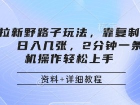 网盘拉新赚钱：复制搬运图文日入几百，2分钟1条手机轻松操作-54创业网