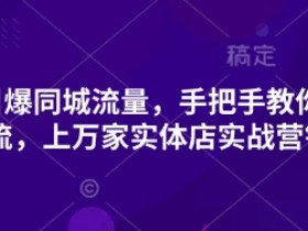 2025抖音同城引流秘籍：实体店实战营销，手把手引爆同城流量-54创业网