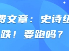 史诗级暴跌！付费文章教你应对策略，现在跑还是等反弹？-54创业网