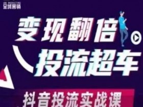 抖音投流实战课：投流超车技巧，轻松实现变现翻倍-54创业网