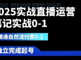 2025直播运营0-1实战：自然流付费起号全攻略，新手也能独立操盘-54创业网