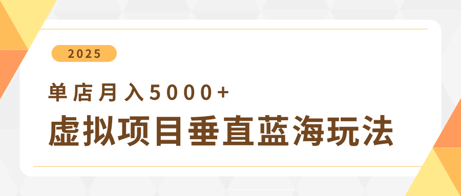4月虚拟项目冷门爆品玩法：垂直蓝海赛道，单店轻松月入5000+-54创业网