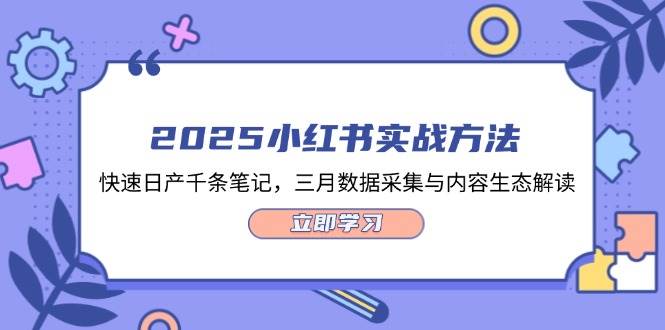 2025小红书运营实战：3月数据采集+日产千条笔记技巧，爆款内容生态全解析-54创业网