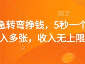 5秒一个脑筋急转弯赚钱：日入多张无上限，轻松挣钱秘诀大公开-54创业网