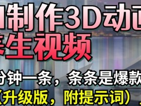 3D动画养生视频AI一键生成：3分钟爆款制作(附提示词)升级版-54创业网