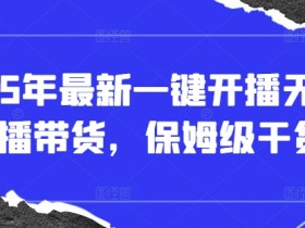 2025年无人直播带货一键开播教程：保姆级干货实操指南-54创业网
