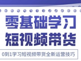 2025抖音短视频带货运营技巧：零基础速成班，千图+万文案+视频教程-54创业网