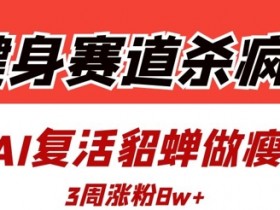 AI复活貂蝉教瘦身操：3周涨粉8W的健身赛道爆款秘籍-54创业网