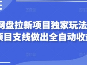 2025网盘拉新赚钱攻略：全自动收益独家玩法，主项目+支线轻松躺赚-54创业网