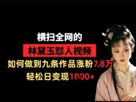 林黛玉怼人视频爆火：9条作品涨粉7.8万，日赚1k的流量密码-54创业网