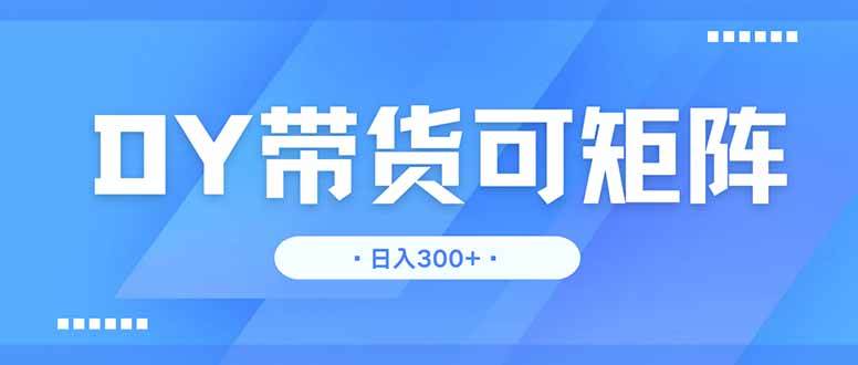 DY带货日赚300+：矩阵玩法无上限，轻松实现副业增收-54创业网