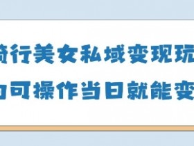AI骑行美女私域变现：小白当天赚5单的实操玩法-54创业网