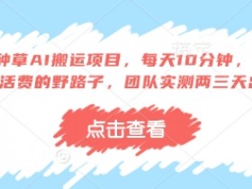 AI搬运项目赚钱：每天10分钟实测出单，得物种草野路子赚生活费-54创业网