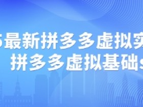 2025拼多多虚拟项目实战打法：零基础SOP运营全攻略-54创业网