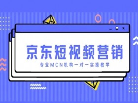 京东短视频营销培训：MCN机构手把手教你带货实操-54创业网