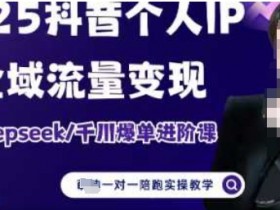 2025短视频带货进阶课：个人IP全域流量变现，千川爆单实战技巧-54创业网