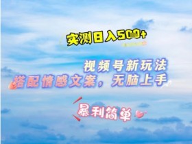 微信视频号赚钱新招：2分钟原创表情包情感文案，日入几张超简单-54创业网