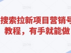 悟空搜索拉新项目：零基础营销号赚钱教程，有手就能做-54创业网