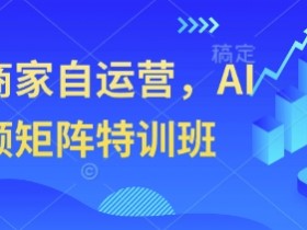 实体商家AI短视频矩阵特训班：自运营涨粉变现秘籍-54创业网