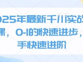 2025千川投放实战课：新手0-1速成指南，快速掌握投放技巧-54创业网