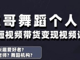 抖音舞蹈短视频带货变现课：个人ip运营与实战变现技巧-54创业网