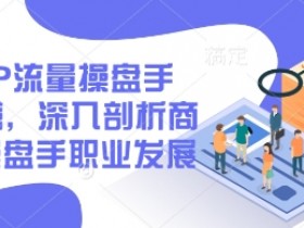 2025IP流量操盘手训练营：揭秘商业IP操盘手职业发展高薪秘籍-54创业网