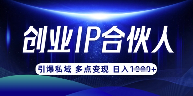 云帆创业ip合伙人打造3.0，从0到1教你做网创，实现月入过W
