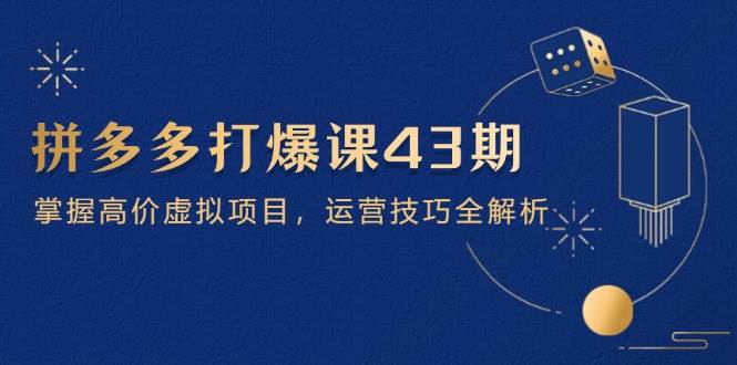 拼多多高价虚拟项目运营技巧：43期打爆课15节全解析-54创业网