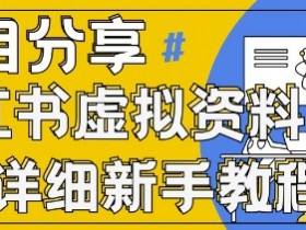 0基础小红书虚拟资料变现：20分钟日入3张+，新手速学野路子(附资料包)-54创业网