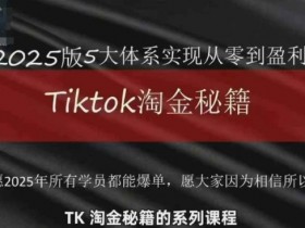 2025TikTok跨境赚钱攻略：零基础小白快速变现淘金秘籍-54创业网
