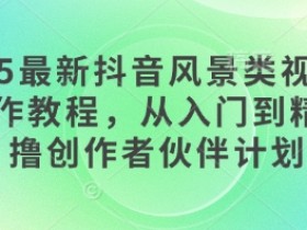 2025抖音风景视频制作教程：手机拍大片技巧，轻松赚创作者收益-54创业网